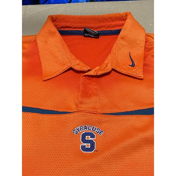 Syracuse Polo Shirt Mens XL Orange Vintage Nike Team NCAA Basketball Golfer - Picture 15 of 15